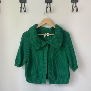 Green Chunky Knit Shrug